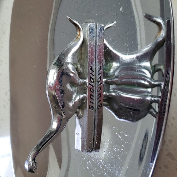 Sinclair Dino Dinosaur Oil Advertising Ashtray Chrome vintage antique - Picture 4 of 17